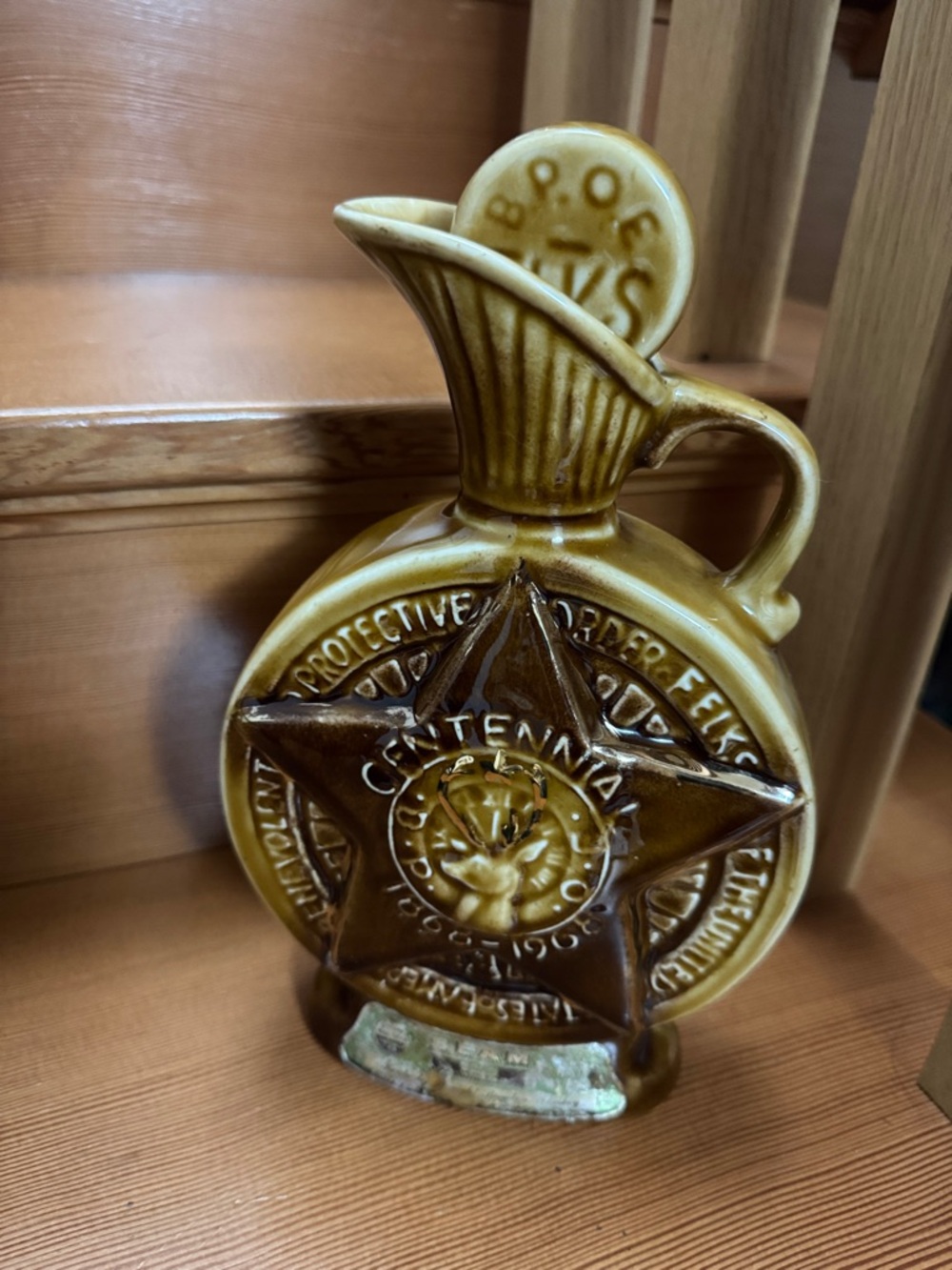 VTG 1968 Jim Beam 100 Years Centennial 1868-1968 Elks BPOE Decanter